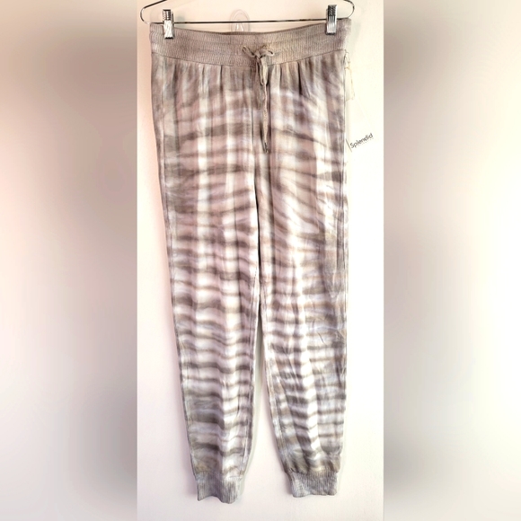 NWT Splendid Journey Ribbed Trim Knit Jogger Pants Medium Gray - Picture 2 of 5